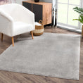 Load image into Gallery viewer, Judy Solid Gray Washable Shag Rug
