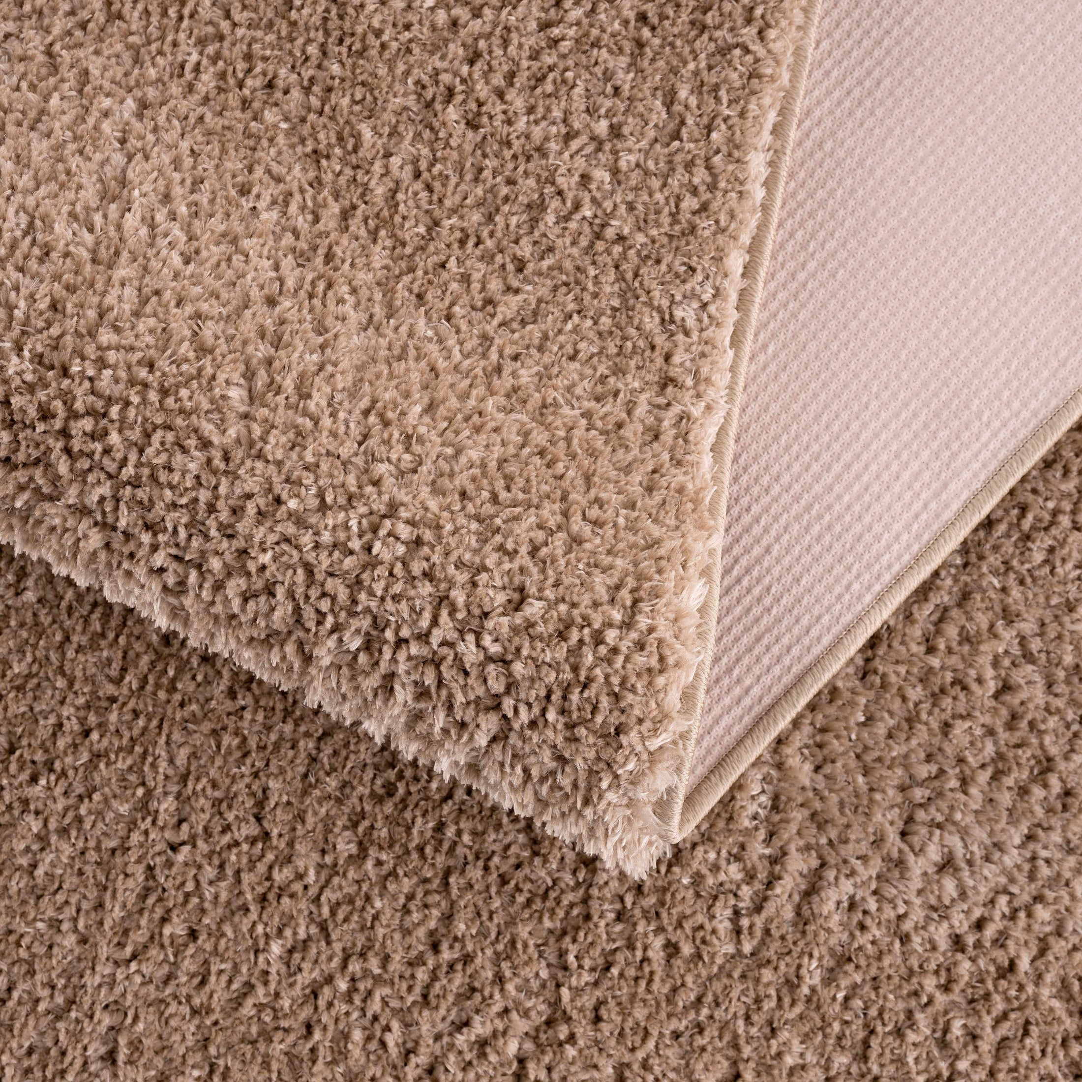 Judy Solid Brown Washable Shag Rug