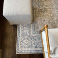 Load image into Gallery viewer, Arias Cream & Blue Washable Area Rug
