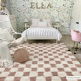 Load image into Gallery viewer, Atira Pink Checkered Shag Rug
