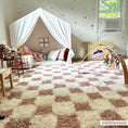 Load image into Gallery viewer, Atira Pink Checkered Shag Rug
