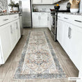 Load image into Gallery viewer, Blue Orange Hera Washable area rug - Clearance
