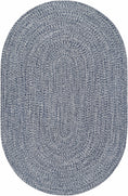 Load image into Gallery viewer, Blue Braided Faux Jute Rug
