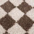 Load image into Gallery viewer, Canika Brown Washable Checkered Area Rug
