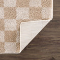 Load image into Gallery viewer, Canika Beige Washable Checkered Area Rug
