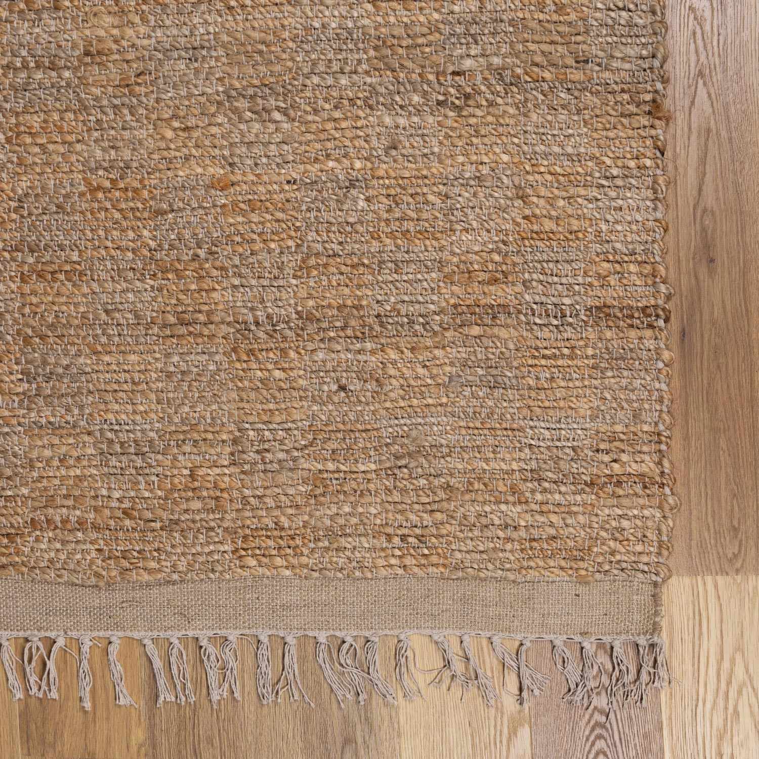 Lonut Lite Checkered Jute Rug