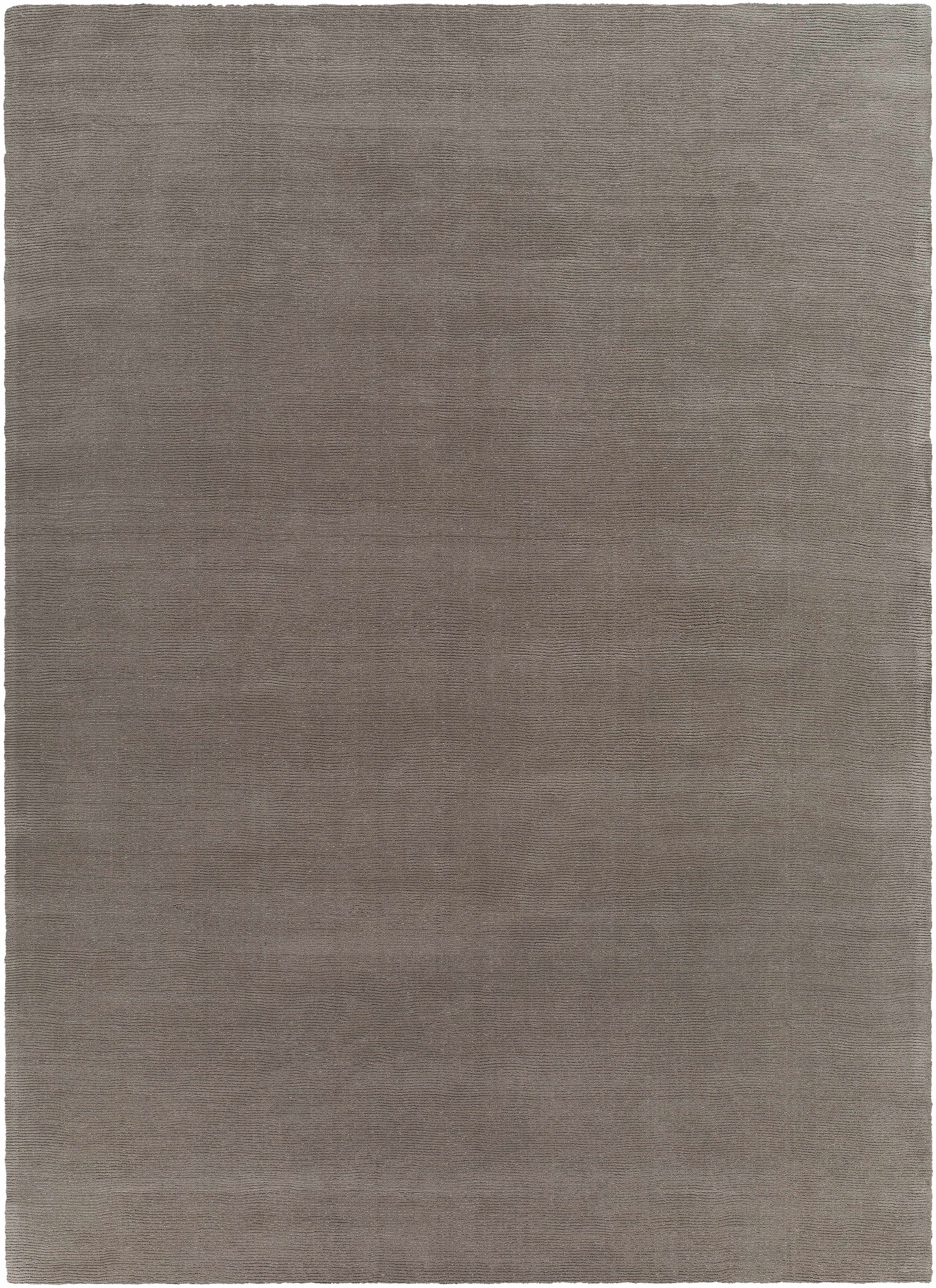 Brockton Solid Wool Gray Area Rug