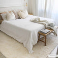 Load image into Gallery viewer, Faina Solid Cream Shag Rug Washable
