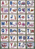 Load image into Gallery viewer, Osric Colorful Alphabet Washable Kids Rug
