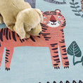 Load image into Gallery viewer, Petey Blue Animal Print Washable Kids Rug
