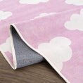 Load image into Gallery viewer, Nizar Pink Cloud Washable Kids Rug
