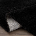 Load image into Gallery viewer, Faina Solid Black Shag Rug Washable
