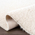 Load image into Gallery viewer, Faina Solid Cream Shag Rug Washable
