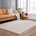 Load image into Gallery viewer, Faina Solid Cream Shag Rug Washable
