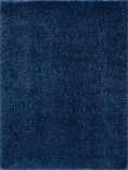 Load image into Gallery viewer, Faina Solid Dark Blue Shag Rug Washable
