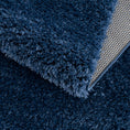 Load image into Gallery viewer, Faina Solid Dark Blue Shag Rug Washable
