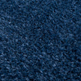 Load image into Gallery viewer, Faina Solid Dark Blue Shag Rug Washable
