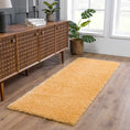 Load image into Gallery viewer, Faina Solid Gold Shag Rug Washable
