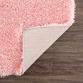 Load image into Gallery viewer, Faina Solid Pink Shag Rug Washable
