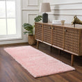 Load image into Gallery viewer, Faina Solid Pink Shag Rug Washable
