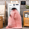 Load image into Gallery viewer, Faina Solid Pink Shag Rug Washable
