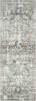 Load image into Gallery viewer, Cabacungan Gray & Blue Washable Area Rug
