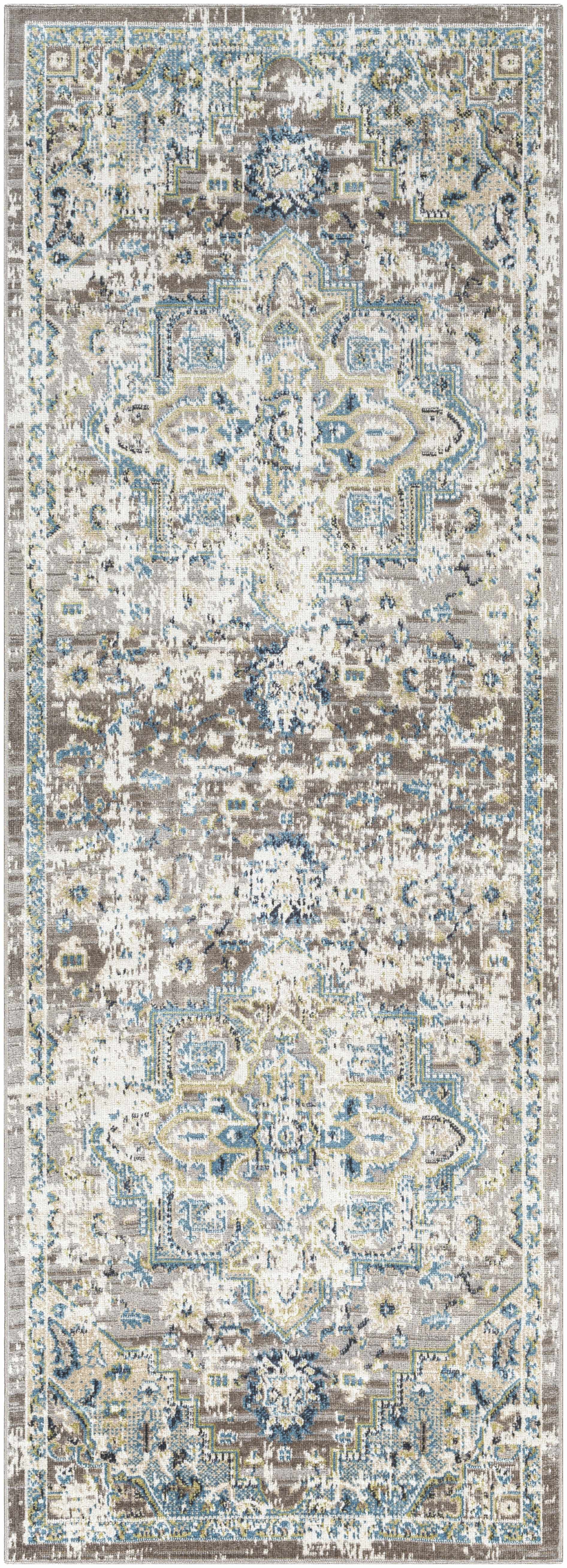 Cabacungan Gray & Blue Washable Area Rug