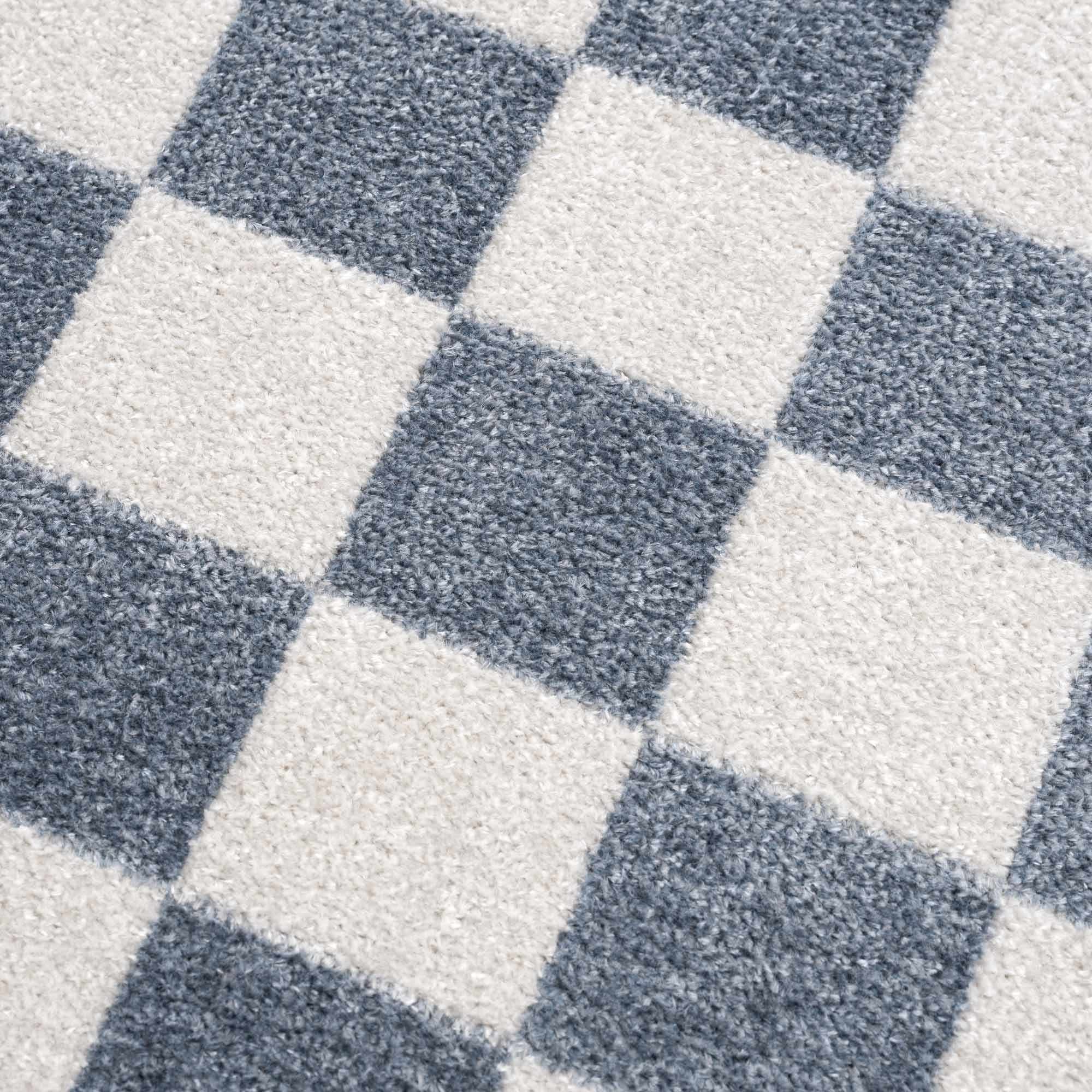 Brone Checkered Washable Area Rug