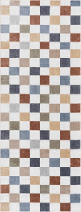 Load image into Gallery viewer, Alie Colorful Checkered Washable Rug
