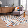 Load image into Gallery viewer, Alie Colorful Checkered Washable Rug
