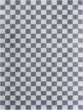 Load image into Gallery viewer, Alie Gray Checkered Washable Area Rug
