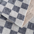 Load image into Gallery viewer, Alie Gray Checkered Washable Area Rug
