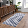 Load image into Gallery viewer, Alie Gray Checkered Washable Area Rug
