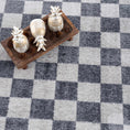 Load image into Gallery viewer, Alie Gray Checkered Washable Area Rug
