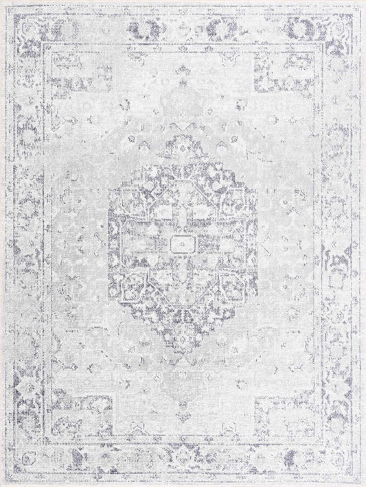 Akram Cream & Antrasit Washable Area Rug