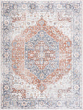 Load image into Gallery viewer, Akram Gray & Orange Washable Area Rug - Clearance
