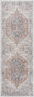 Load image into Gallery viewer, Akram Gray & Orange Washable Area Rug - Clearance
