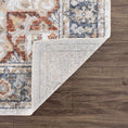 Load image into Gallery viewer, Akram Gray & Orange Washable Area Rug - Clearance
