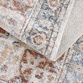 Load image into Gallery viewer, Akram Gray & Orange Washable Area Rug - Clearance
