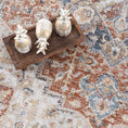 Load image into Gallery viewer, Akram Gray & Orange Washable Area Rug - Clearance
