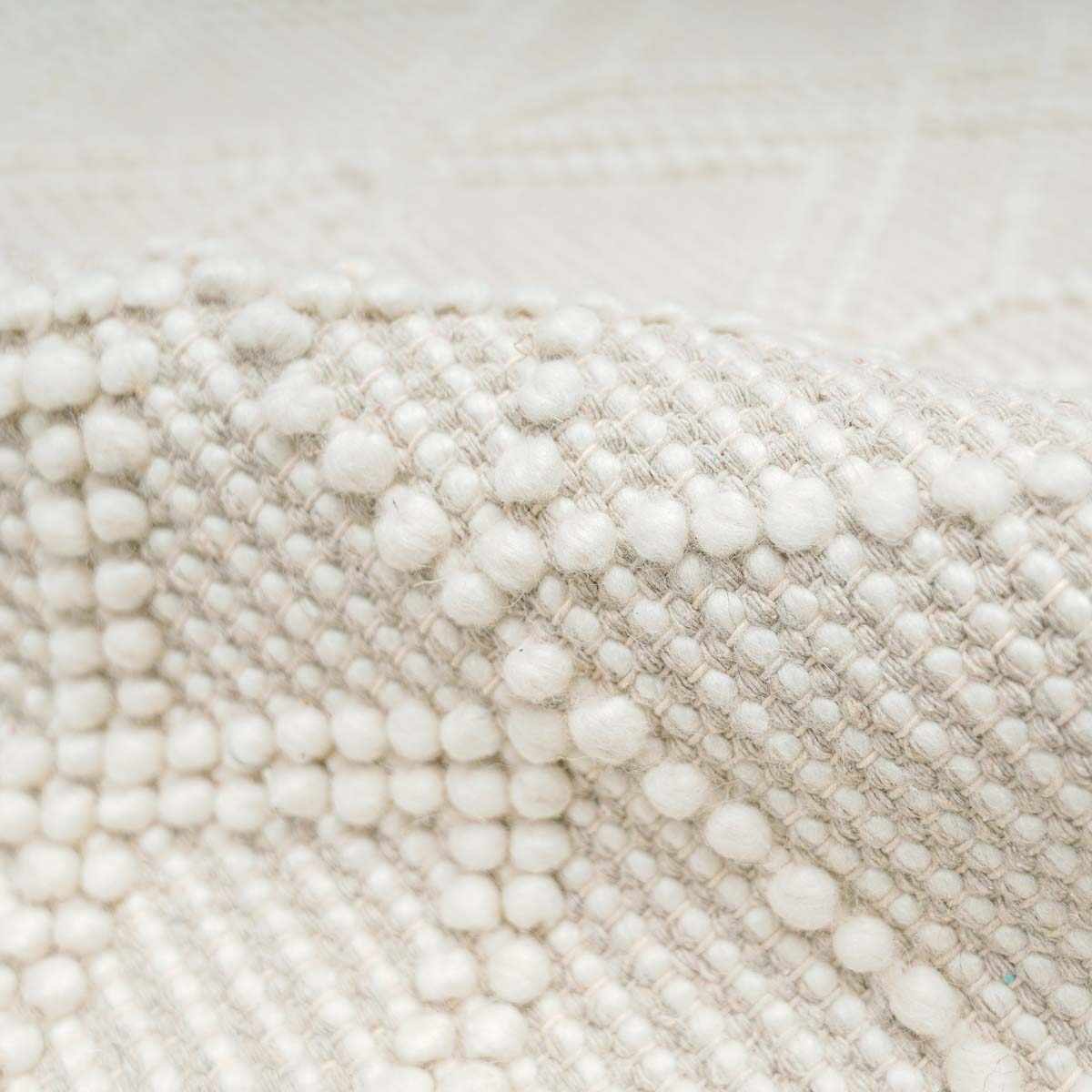 Ramsbury Beige Trellis Wool Rug