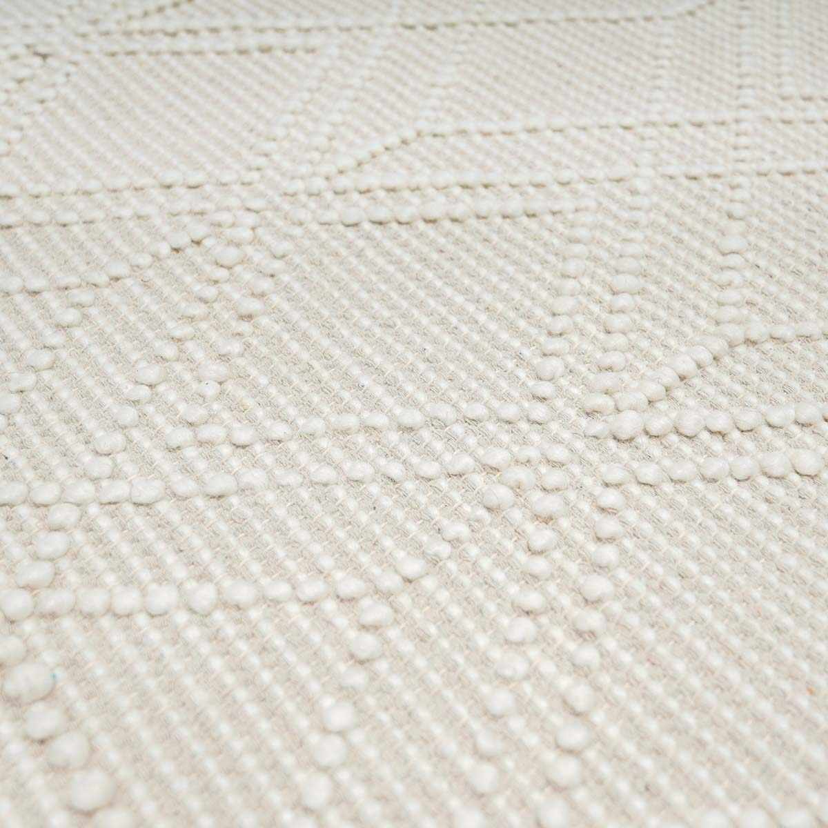 Ramsbury Beige Trellis Wool Rug