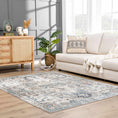 Load image into Gallery viewer, Cabacungan Gray & Blue Washable Area Rug
