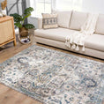 Load image into Gallery viewer, Cabacungan Gray & Blue Washable Area Rug
