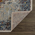 Load image into Gallery viewer, Cabacungan Blue & Rust Washable Area Rug - Clearance
