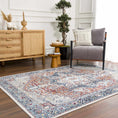 Load image into Gallery viewer, Cabacungan Blue & Rust Washable Area Rug - Clearance
