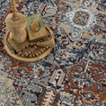 Load image into Gallery viewer, Cabacungan Blue & Rust Washable Area Rug - Clearance
