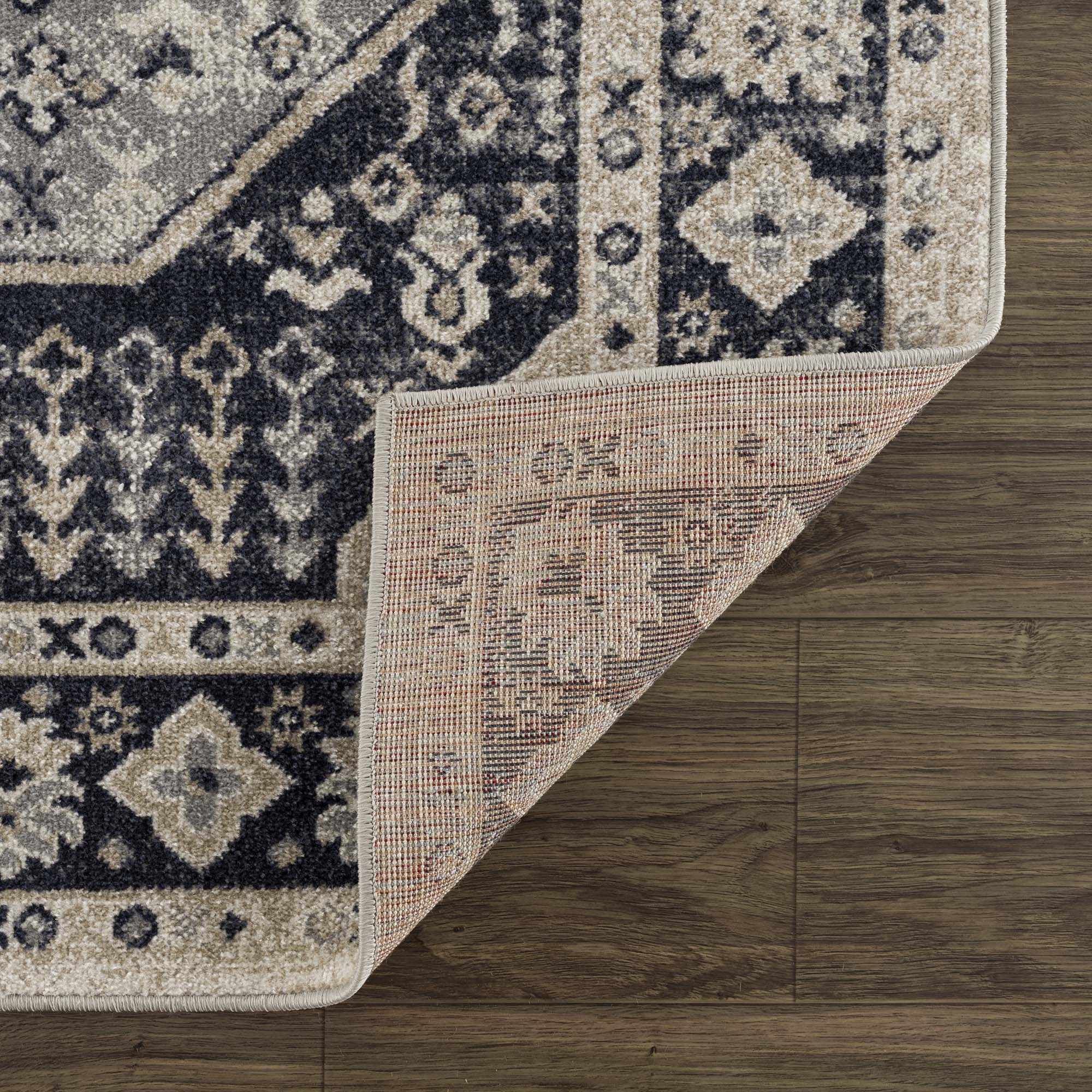 Cabacungan Cream & Gray Washable Area Rug