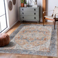 Load image into Gallery viewer, Blue Orange Hera Washable area rug - Clearance
