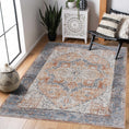 Load image into Gallery viewer, Blue Orange Hera Washable area rug - Clearance
